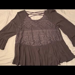 Knit Rose Lace Blouse